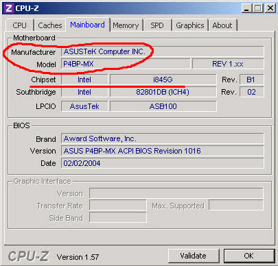 Скриншот программы CPU-Z